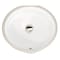 Nantucket Sinks Oval Undermount Ceramic Sink In White UM-16CW - alternate 1